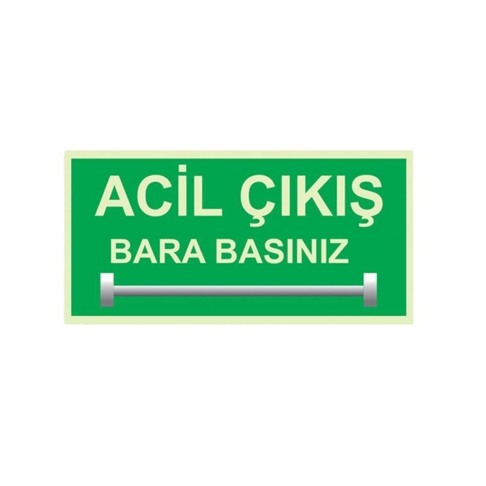 Acil Çıkış Bara Basınız Levhası 