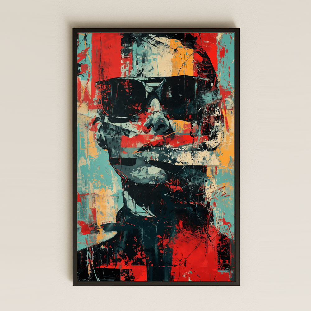 Asi Kadın Portresi Soyut Tasarımlı Şeffaf Pleksi Tablo