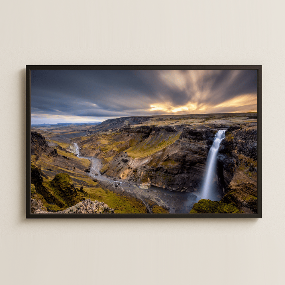 Büyük Kanyon ve Şelale UV Baskılı Panorama Tablosu