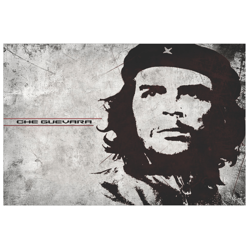 Che Guevara Gri Beton Doku Stil Retro Ahşap Tablo