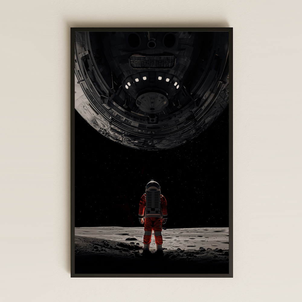 Dev Uzay İstasyonu ve Astronot Temalı Pleksi Tablo