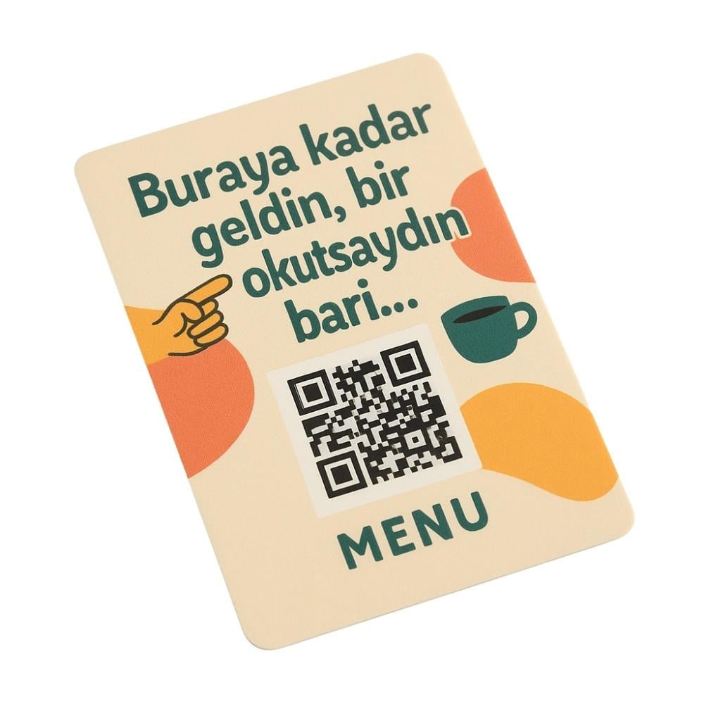Espiri Temalı QR Menü Kartı - Buraya Kadar Geldin