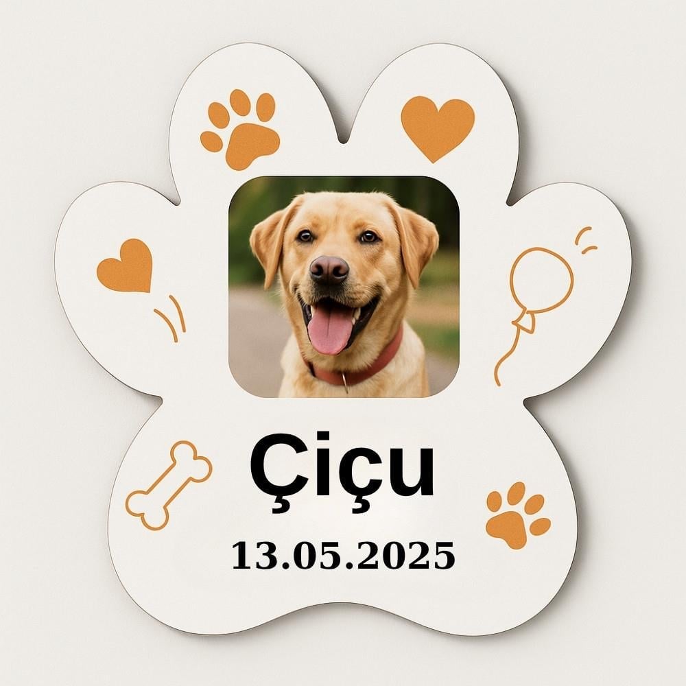 Evcil Hayvan Hatıra Panosu - Kişiye Özel Ahşap