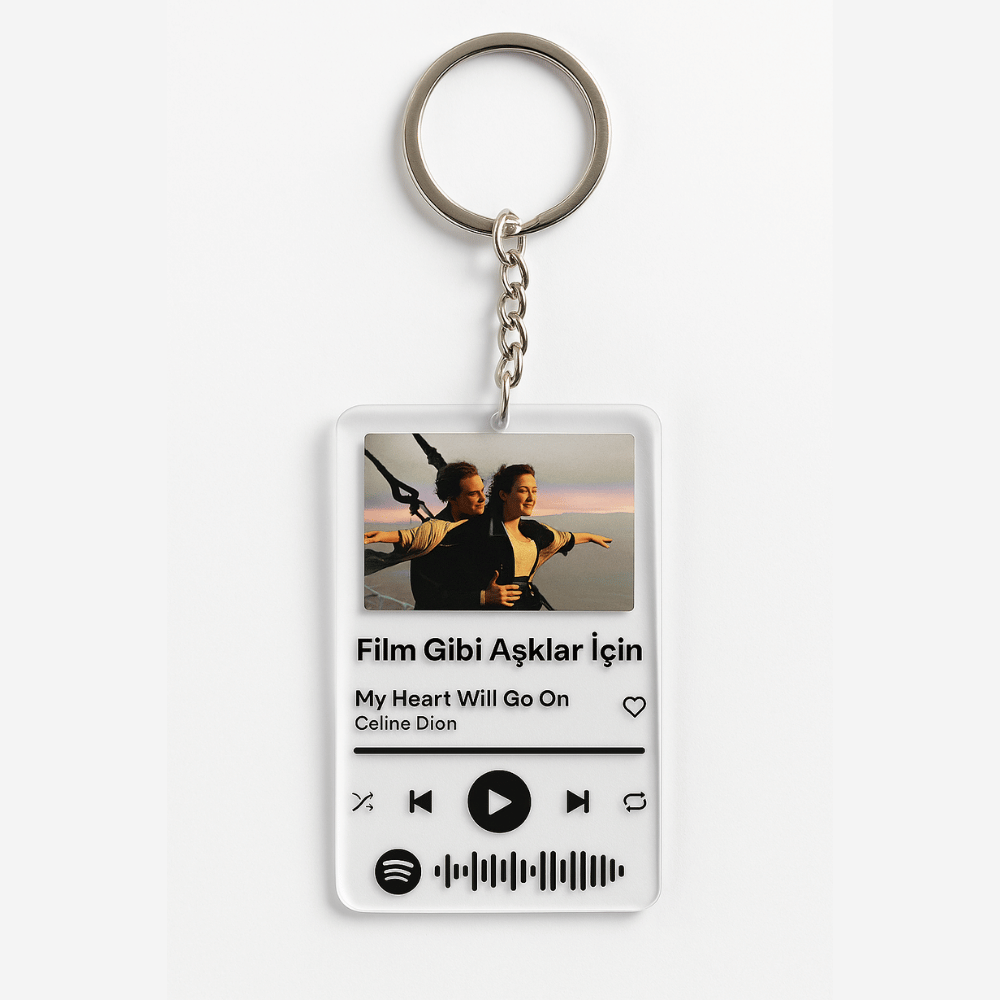 Film Gibi Aşklar İçin Spotify Anahtarlık - Kişiye Özel
