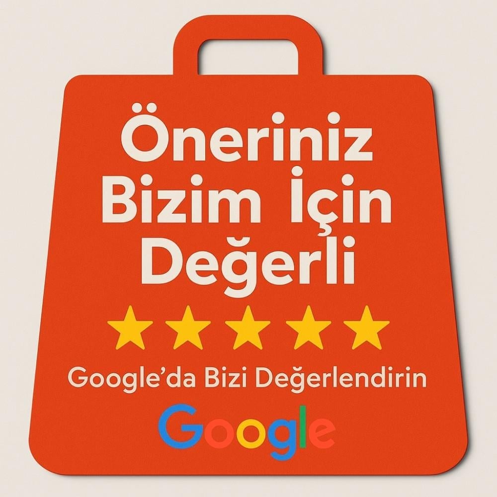 Google Yorum Kartı - Çanta Şeklinde Değerlendirme Kartı