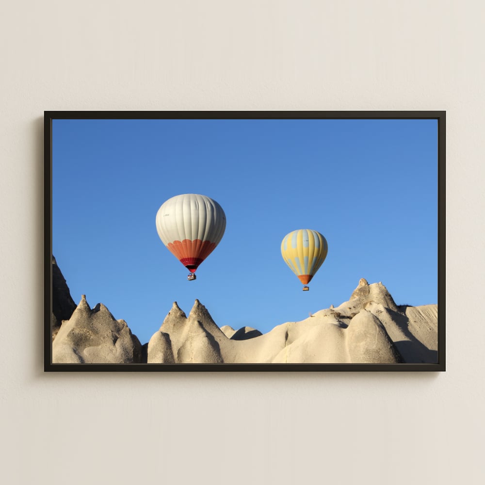 Kapadokya Peri Bacaları ve Balonlar UV Baskılı Tablo