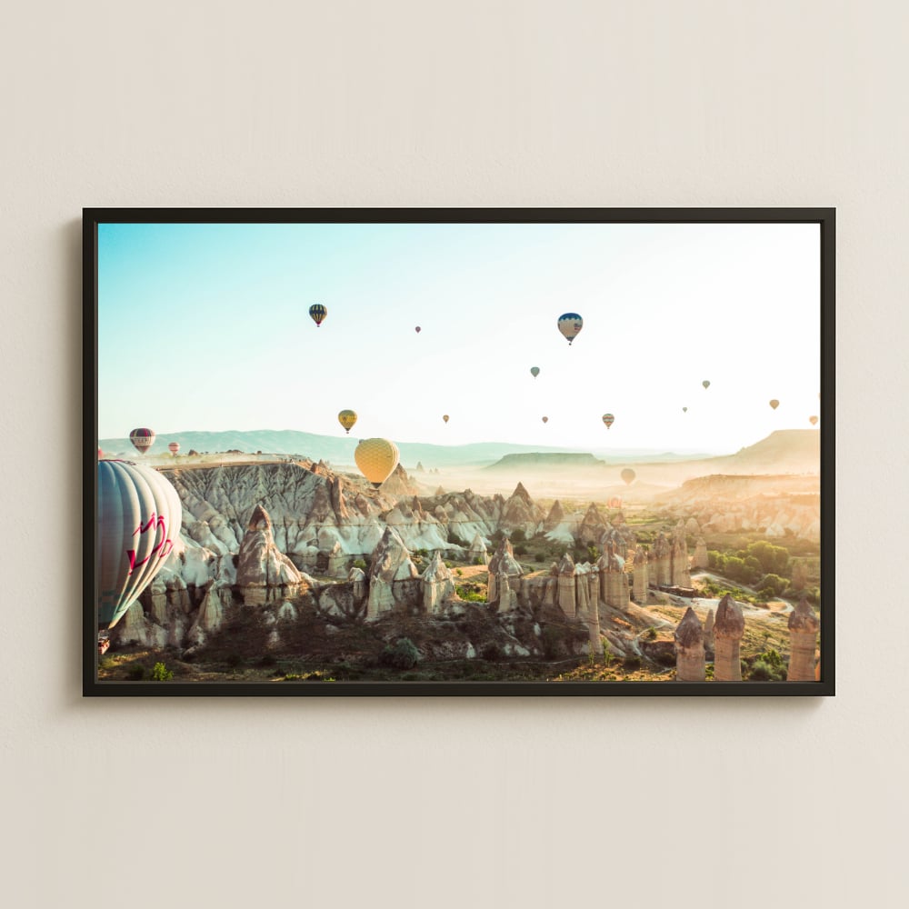 Kapadokya ve Balonlar UV Baskılı Türkiye Manzara Tablosu