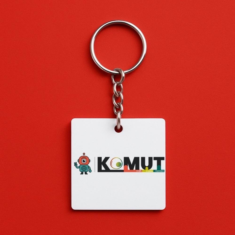 Kişiye Özel Kare PVC Anahtarlık - UV Baskılı, 45x45mm