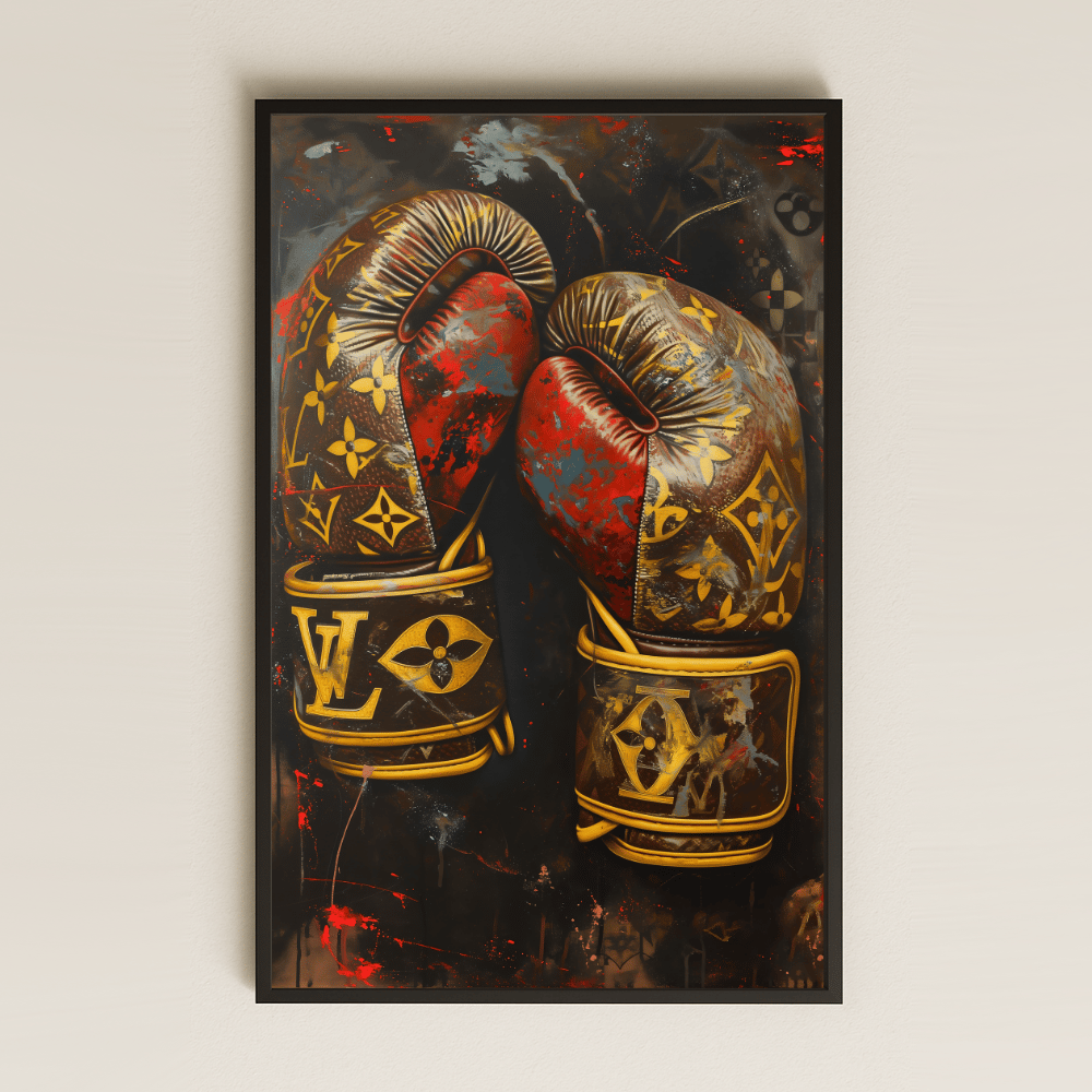 Lüks Boks Eldiveni Temalı Şeffaf Pleksi Tablo