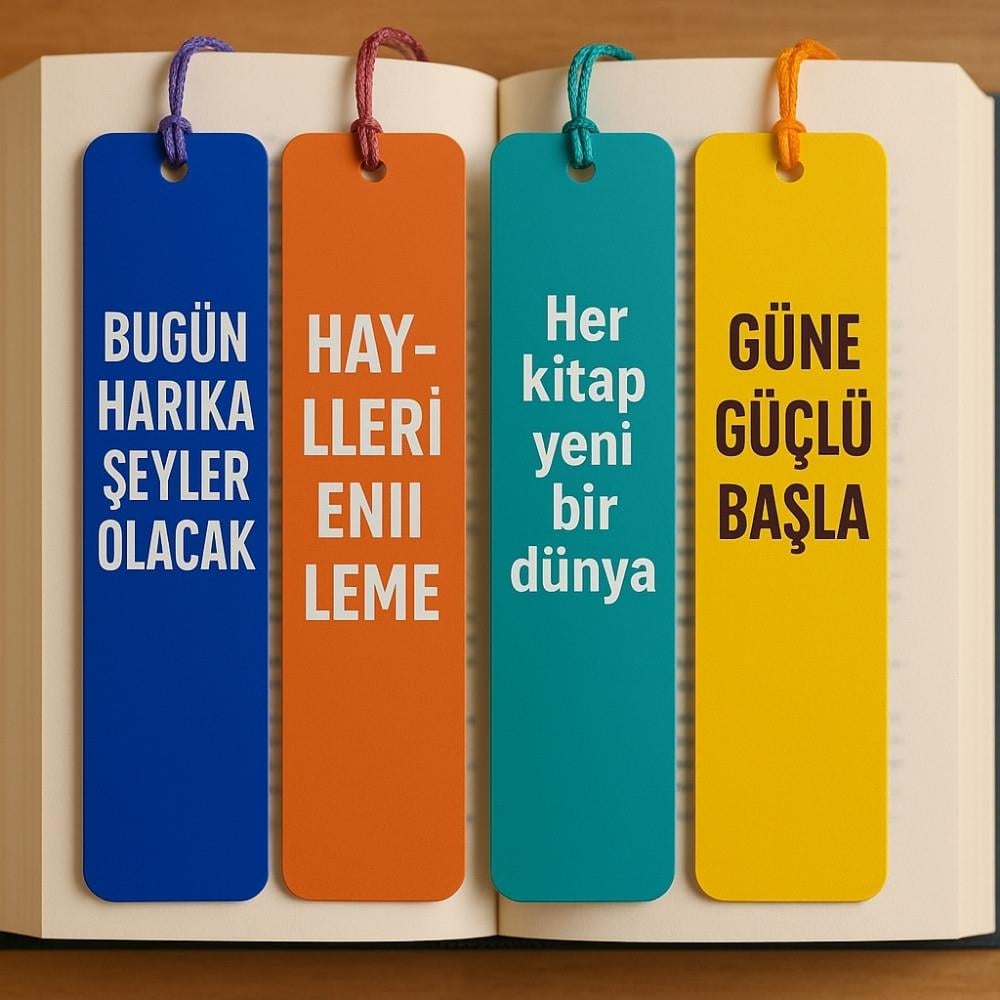 Motivasyon Sözlü UV Kitap Ayracı - Güne Güçlü Başla