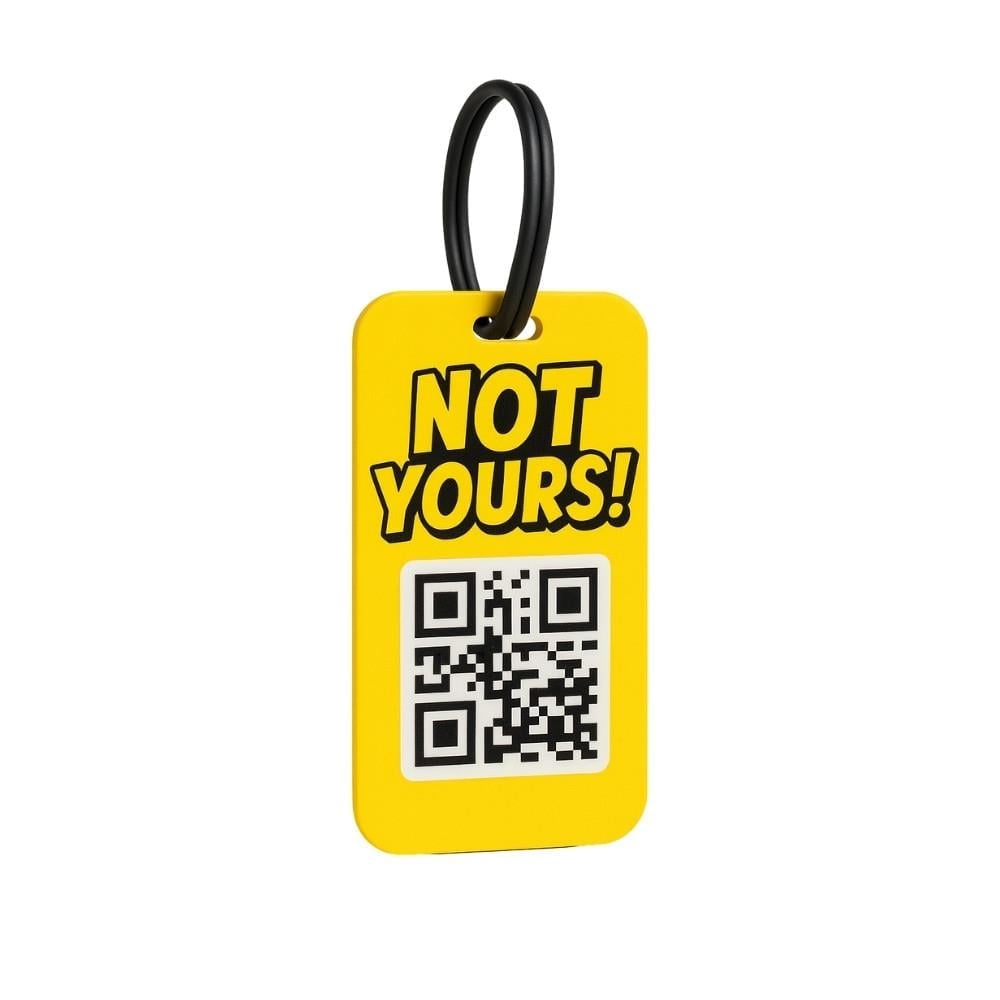 NOT YOURS! Komik Bagaj Etiketi - QR Kodlu PVC