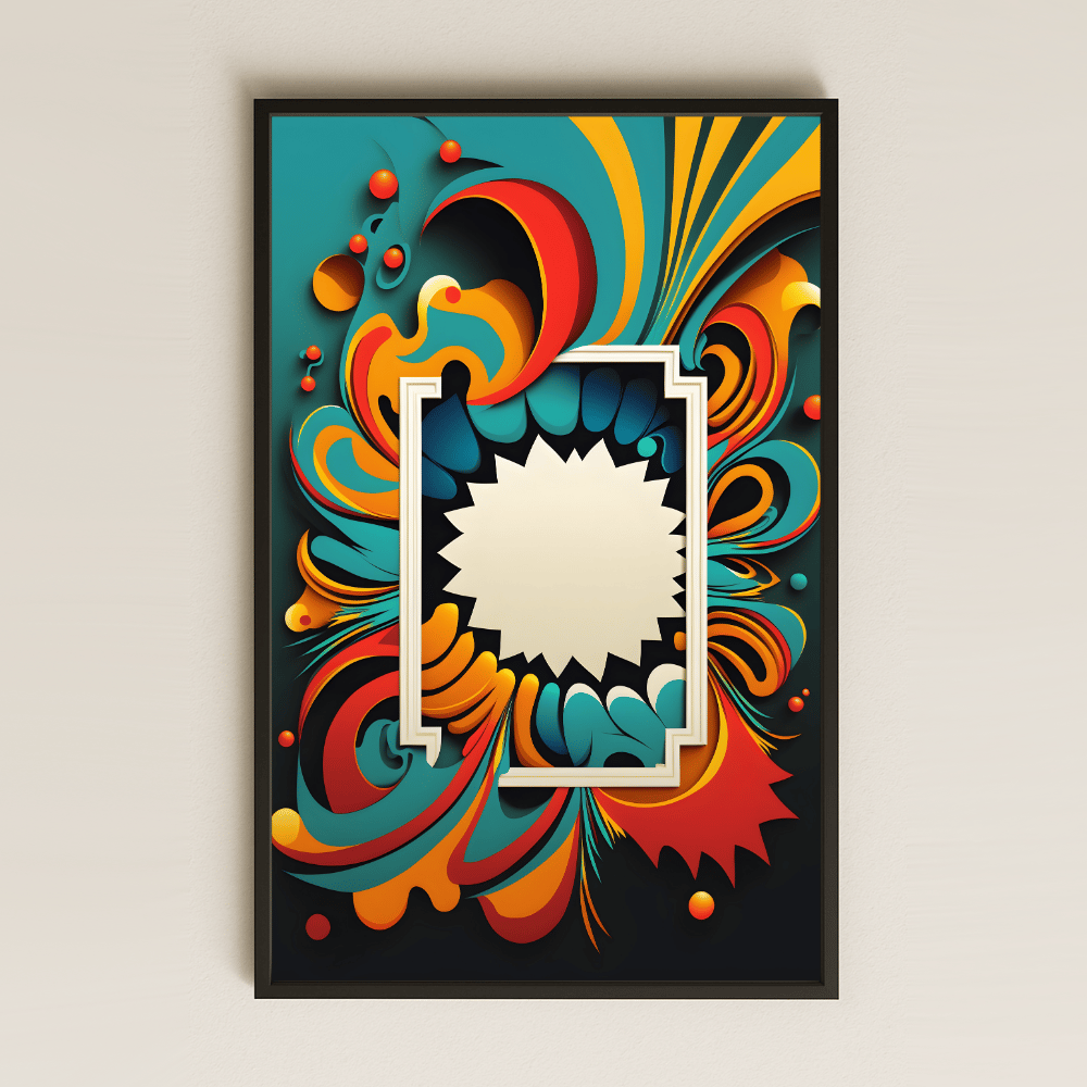 Pop Art Patlama Temalı Şeffaf Pleksi Tablo