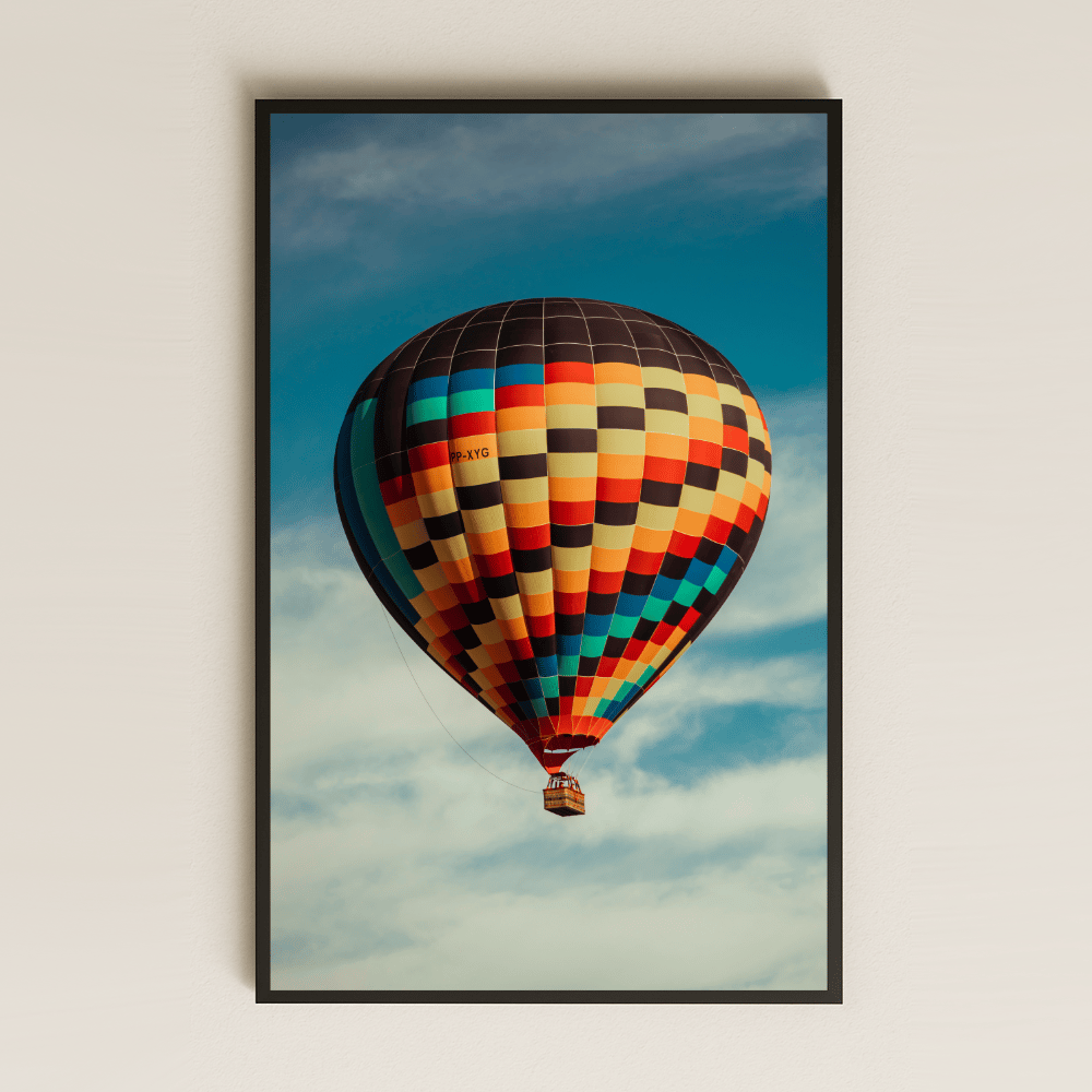 Renkli Balon ve Gökyüzü UV Baskılı Modern Tablo