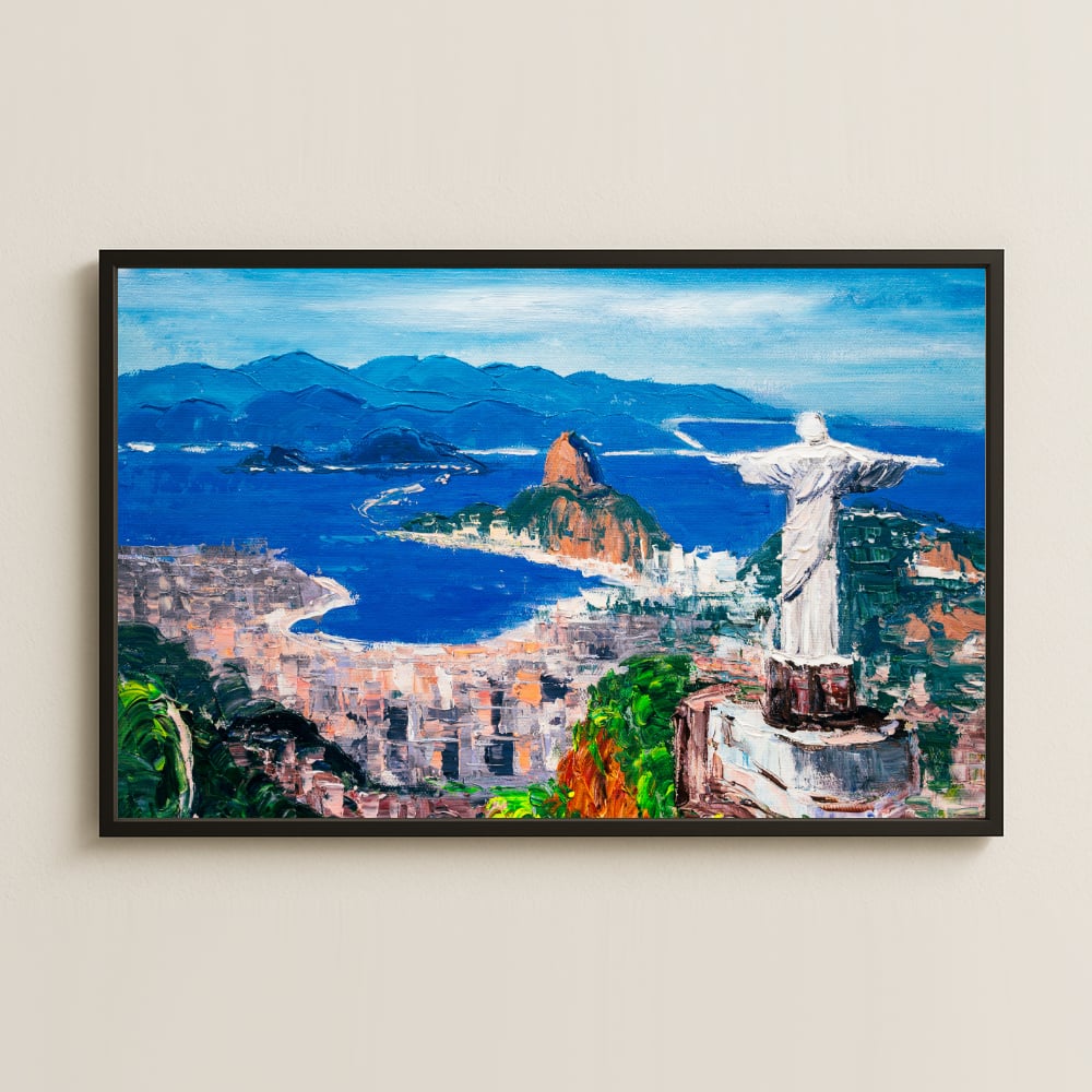 Rio ve Kurtarıcı İsa Heykeli UV Baskılı Tablo