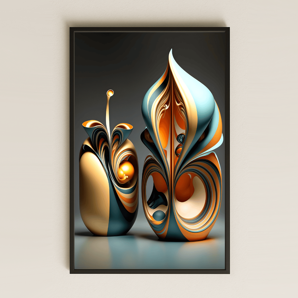 Soyut Renk Fırtınası 3D Şeffaf Pleksi Tablo