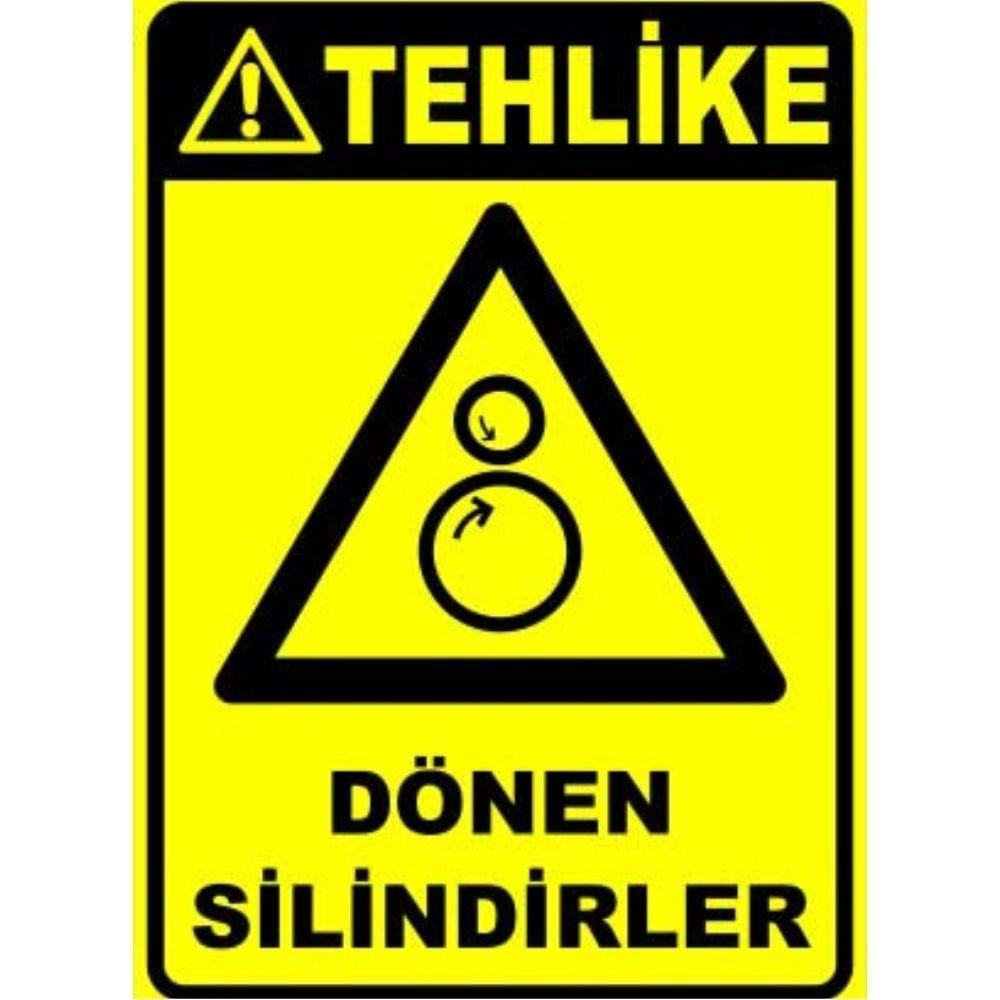 Tehlike Uyarı Levhası Dönen Silindirler