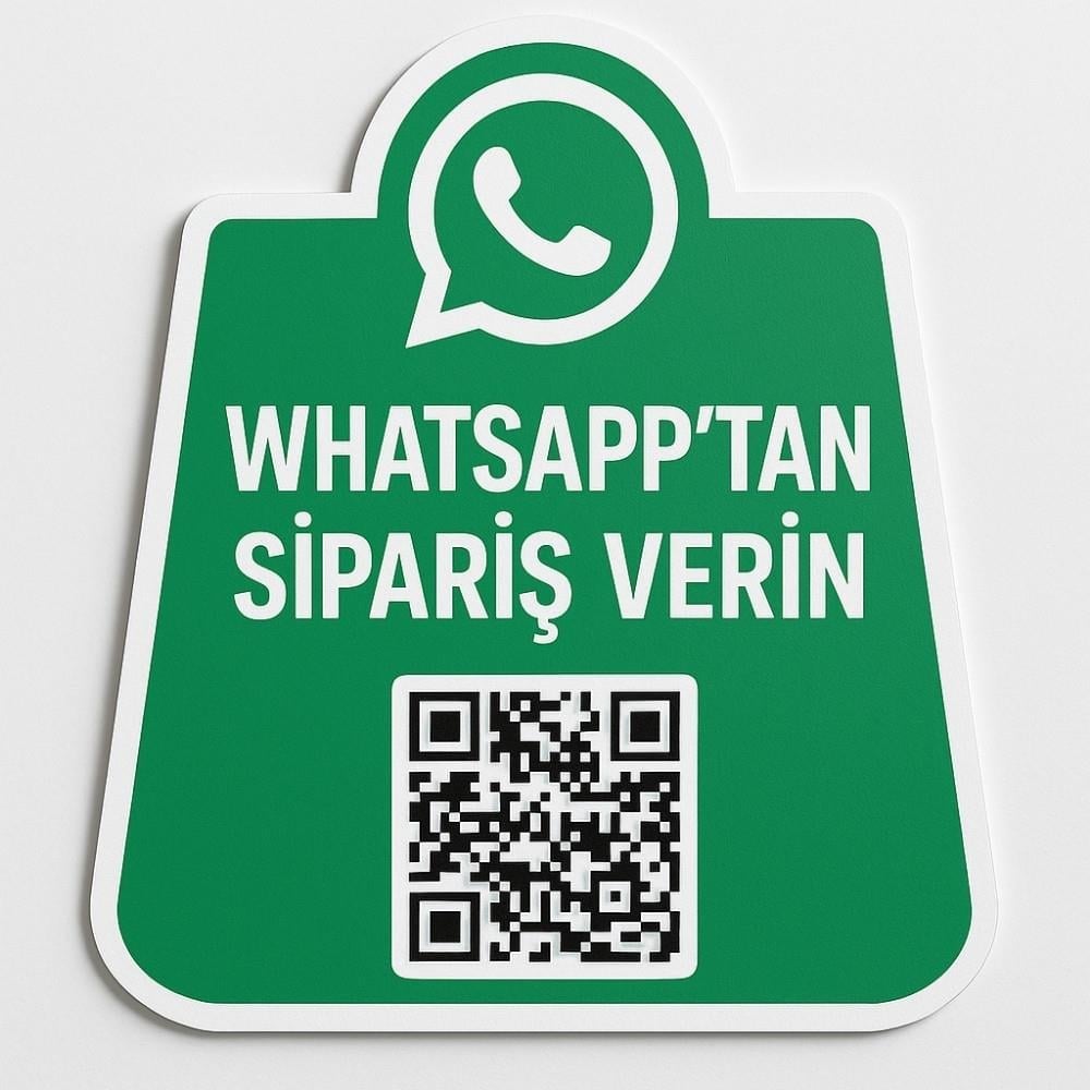 WhatsApp Sipariş Kartı - Sepet Şekilli QR Kodlu