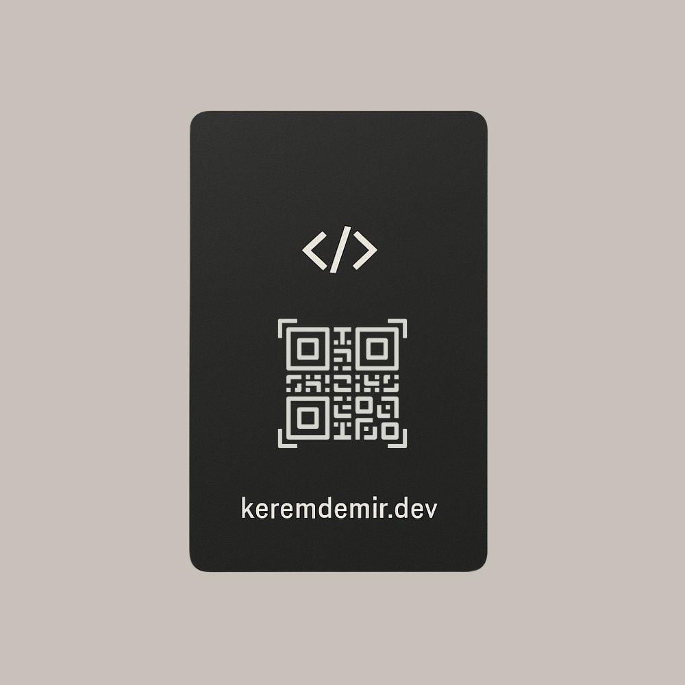Yazılımcılara Özel NFC Kartvizit - Modern Tasarım