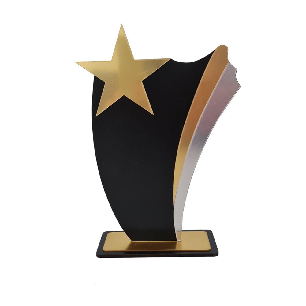 Yıldız Figürlü Öğrenci Teşekkür Plaketi - Ahşap