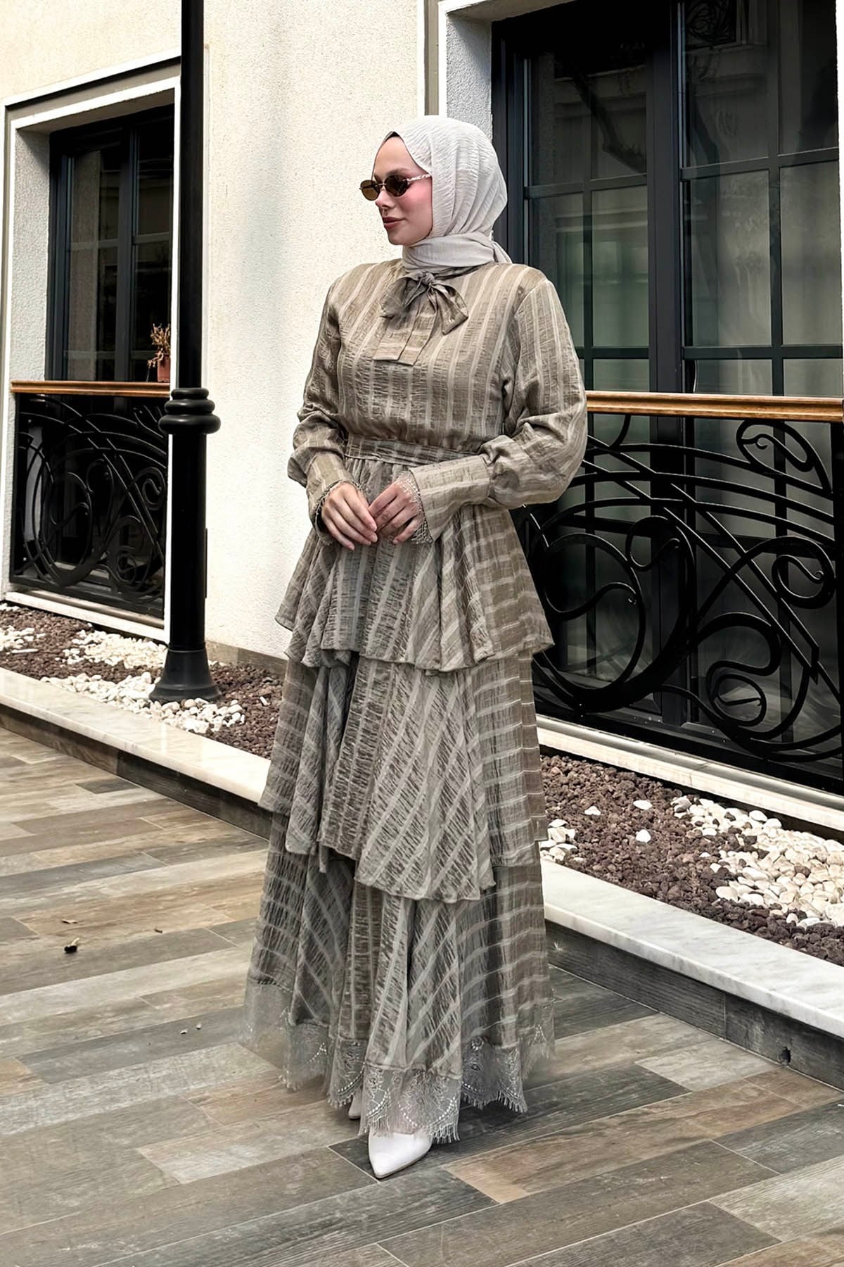 Helen Kat Kat Elbise Haki