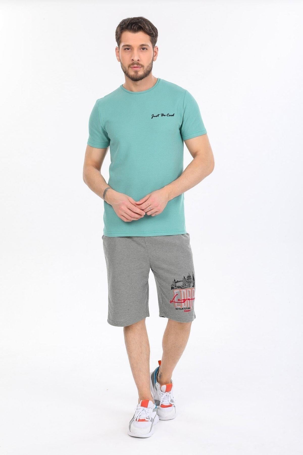 Just Be Cool Yazılı Bebe Mavisi T-shirt