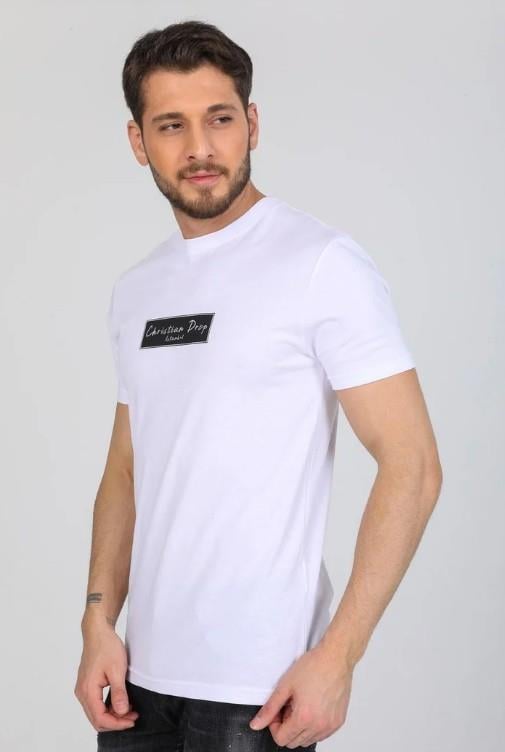Minimal Ayı Desenli Beyaz T-shirt