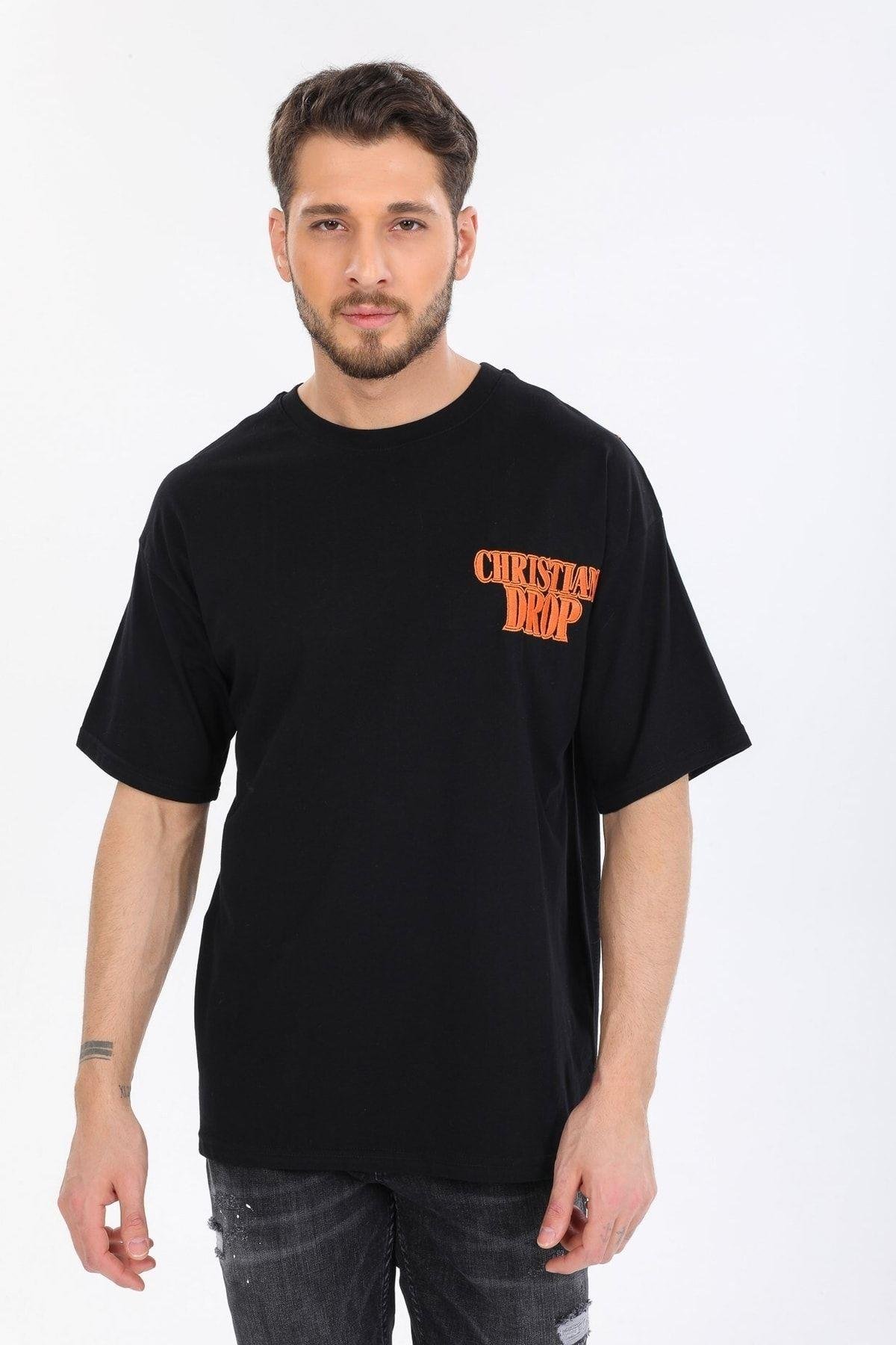 Sol Gögüs Logolu Siyah T-shirt