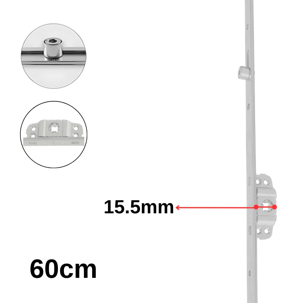Endow 15 mm Göbek 60 cm Tek Açılım Pvc Pimapen Pencere İspanyoleti TKA 600-800