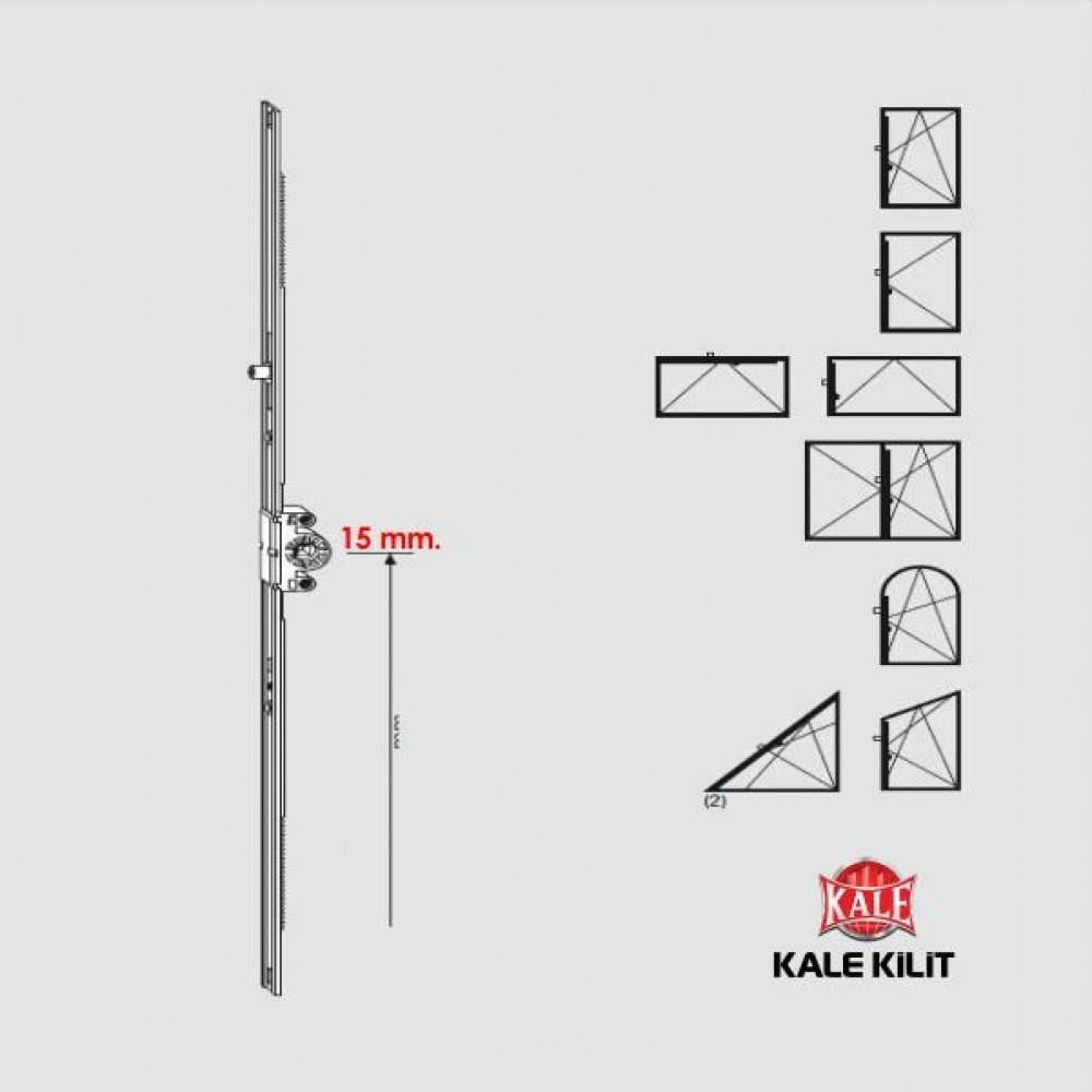 KALE 15 mm Göbek 1601-2000 mm Çift Açılım Ön İspanyoleti (Açıklamayı Mutlaka Okuyunuz)
