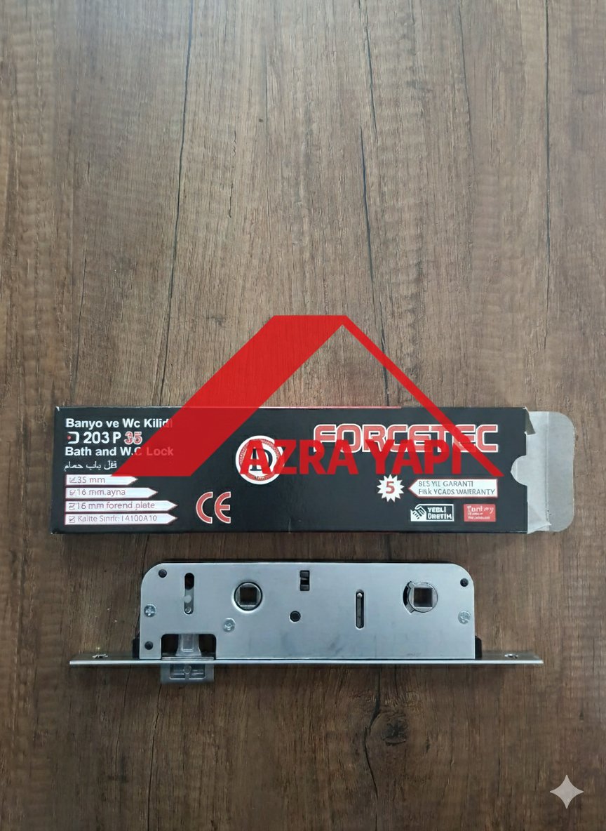 Pvc Pimapen Tuvalet-Banyo Wc Kapı Kilit 35 mm Göbek (Mandallı Sistem)