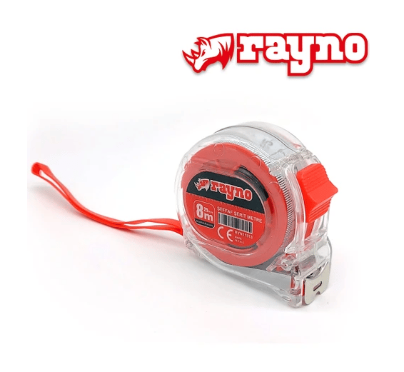 Rayno Şeffaf Şerit Metre 8 m x 25 mm