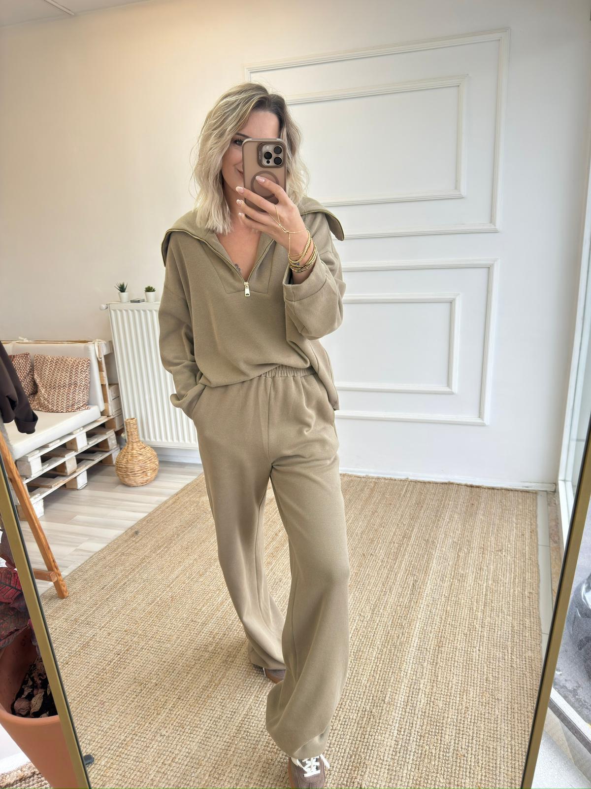 Olive Eşofman Takım