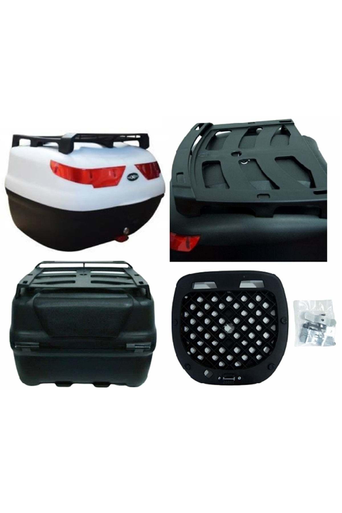 Sl 40 Full Set Motosiklet Arka Çantası Beyaz
