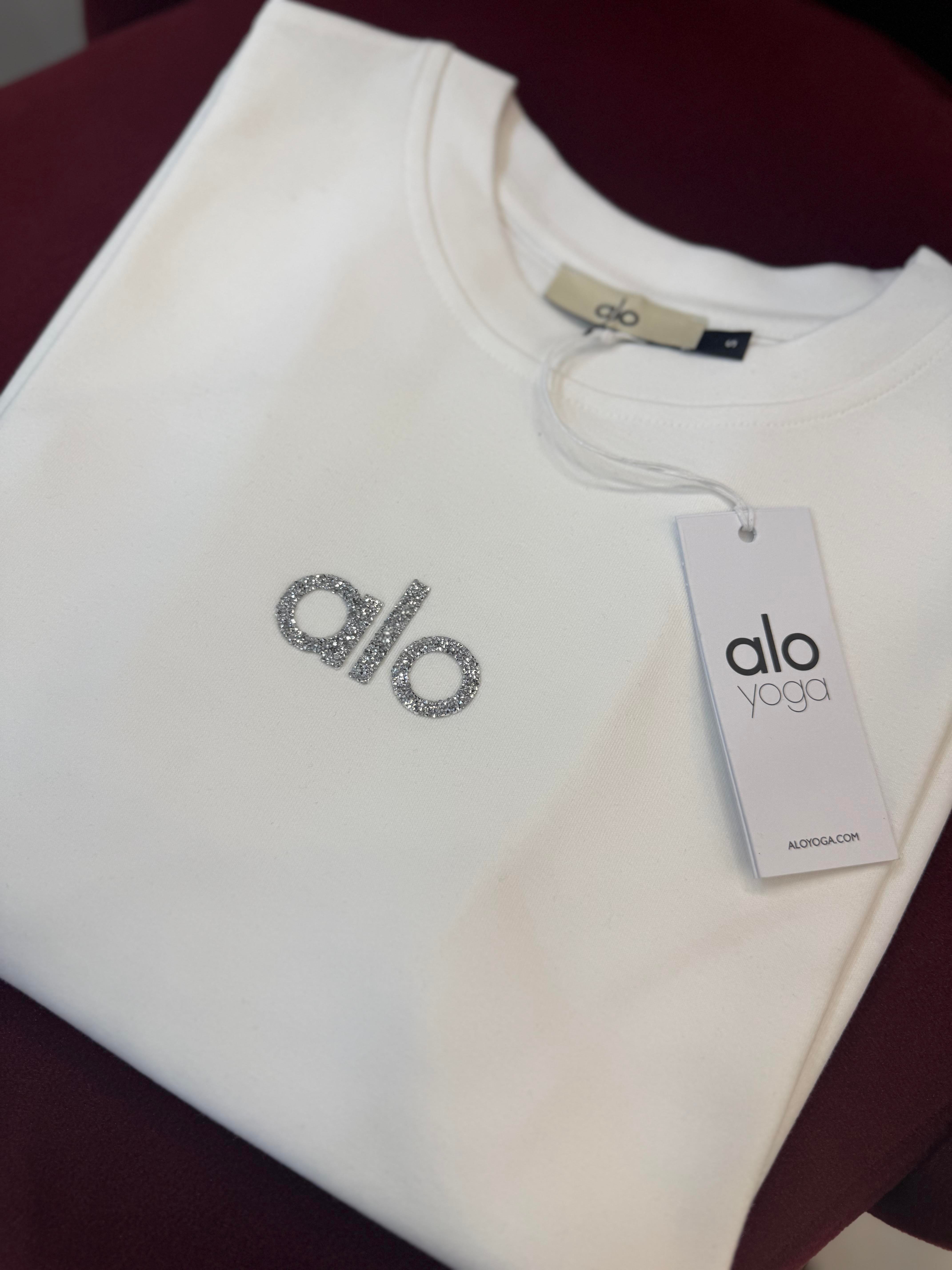 Al• taşlı tshirt - Beyaz