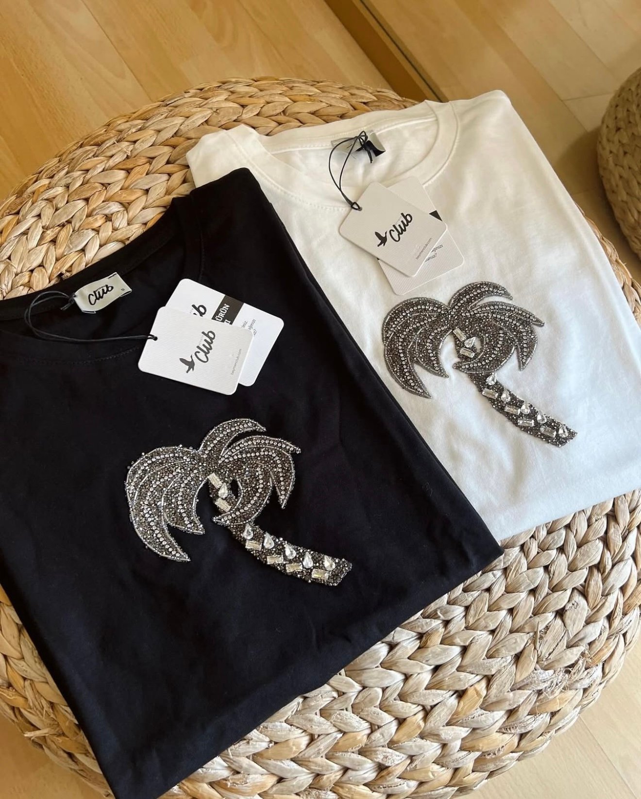 BEYMEN Taşlı T-Shirt Beyaz