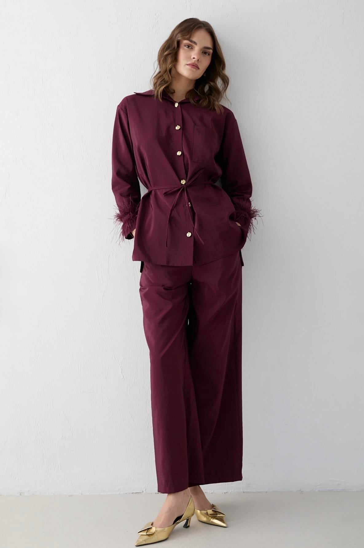 Lady Otriş takım - Bordo