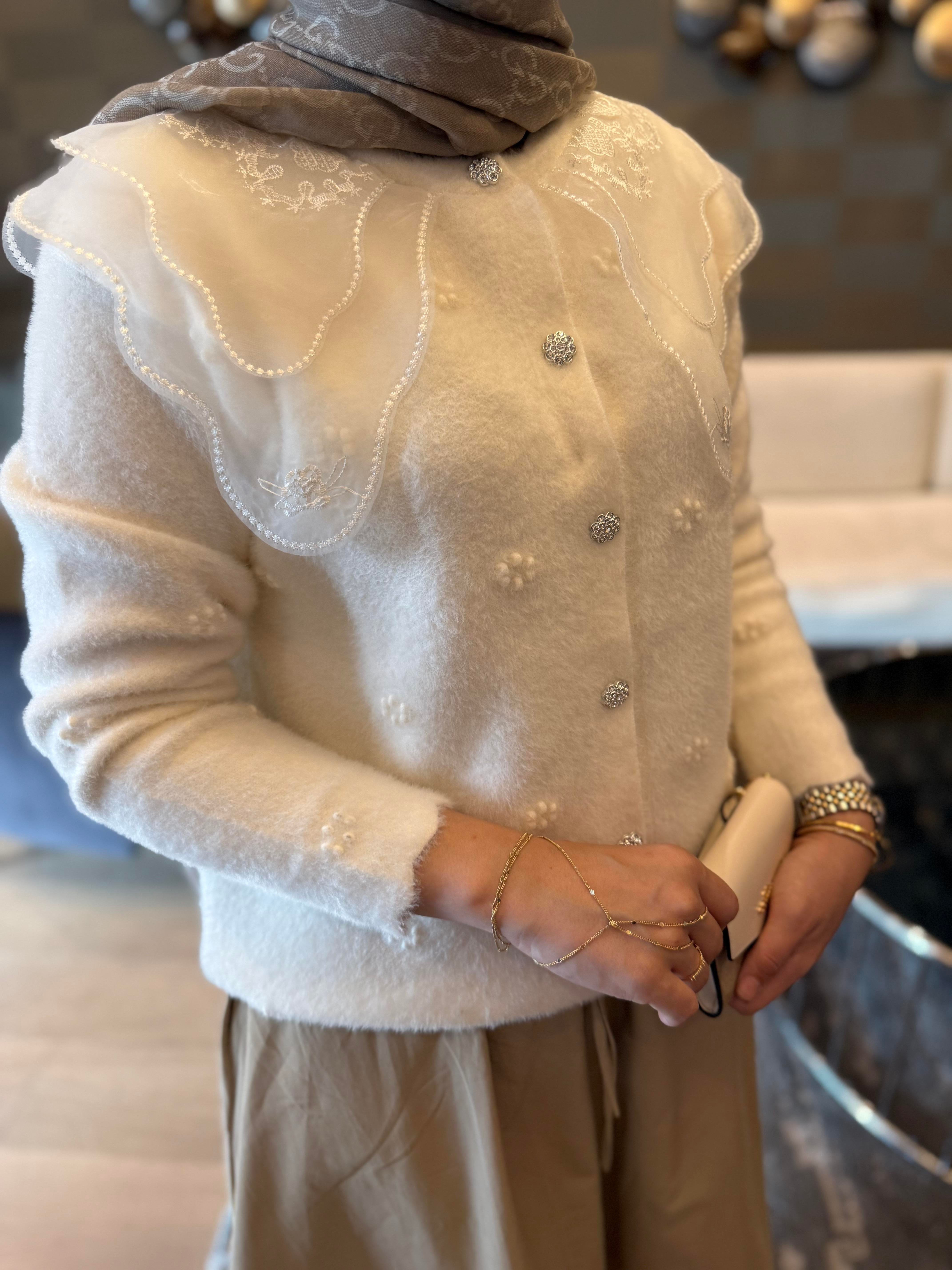 Lady Tasarım Hırka | Ekru