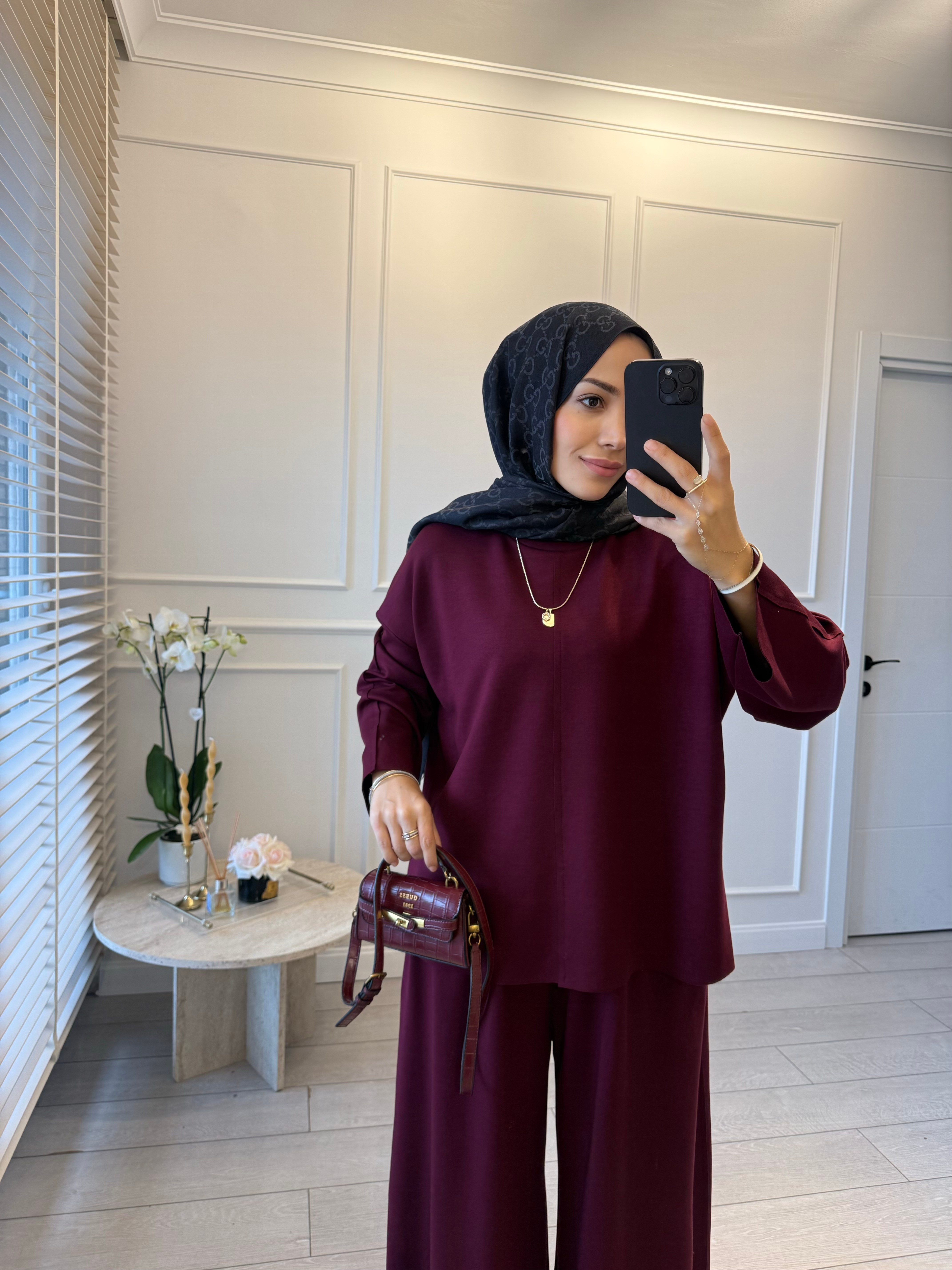 Luxe Oysh takım - Bordo