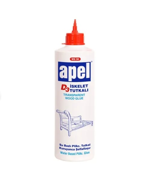 APEL WG90D3 Şeffaf İskelet ve Ahşap Tutkalı 0.700 Kg Tüp - EN 204 D3 Suya Dayanıklı Marangoz Tutkalı