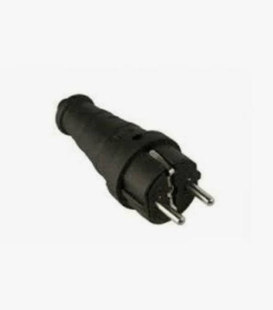 ARSTECH 505450 Monofaze Kauçuk Erkek Fiş (1x16A) - Profesyonel Darbeye ve Suya Dayanıklı IP44 Şantiye Tipi Endüstriyel Fiş