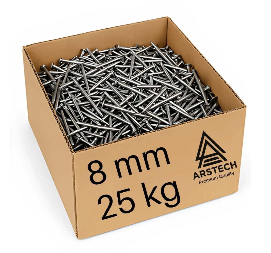ARSTECH İnşaat Çivisi 80 mm 8'lik - Profesyonel Standart Kalıp, Mertek ve Ahşap Konstrüksiyon Çivisi