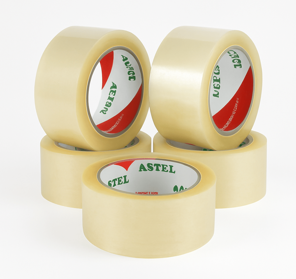 ASTEL Koli Bandı Şeffaf Renk 45 mm x 100 mt - Profesyonel Güçlü Ambalaj ve Paketleme Bandı