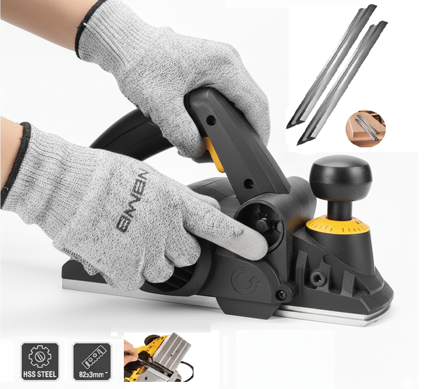 BHD B825512 Planya Bıçağı Jilet Tip Çift Bıçaklı 82 mm - Profesyonel HSS Karbür Alaşımlı Çift Taraflı Elektrikli Planya Yedek Jilet Seti