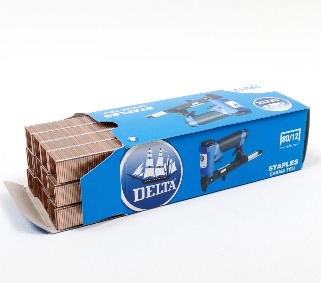 DELTA 80/12 Havalı Döşeme Zımba Teli 3000'li Paket (Profesyonel Pnömatik)
