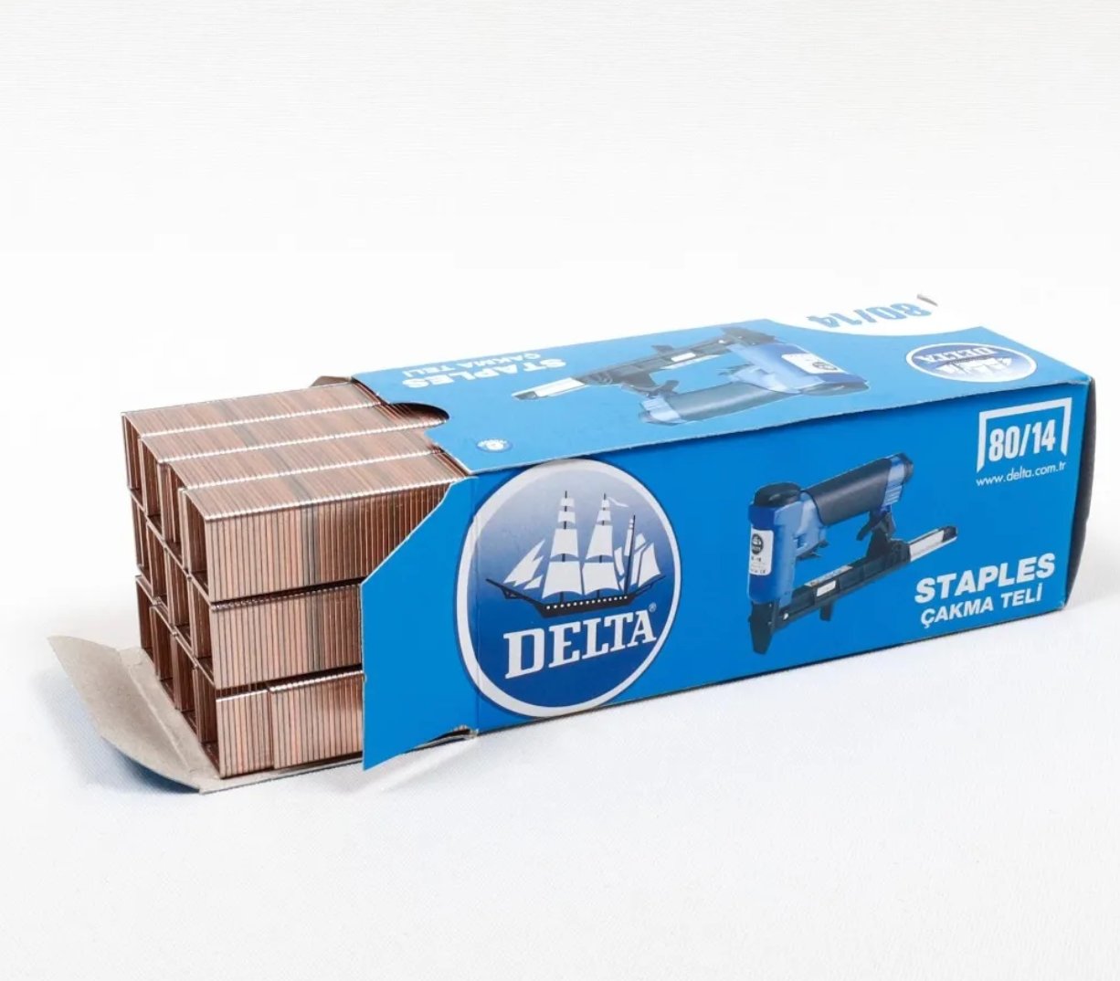 DELTA 80/14 Zımba Teli 3000'li – Profesyonel Döşeme ve Mobilya Sabitleme Teli