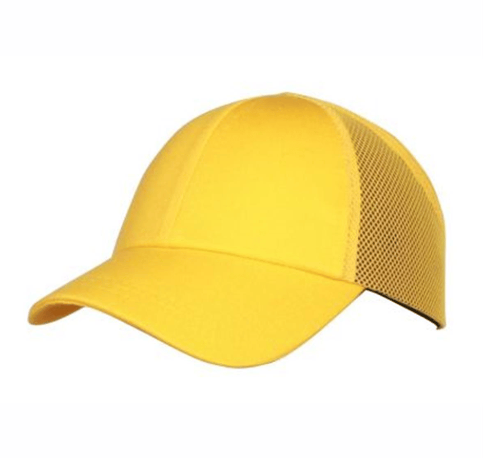 ESSAFE Kep Baret Şapkalı Sport Sarı - Profesyonel Darbe Emici Dar Alan İSG Kep Bareti, Yüksek Görünürlüklü Spor Koruyucu Şapka Baret
