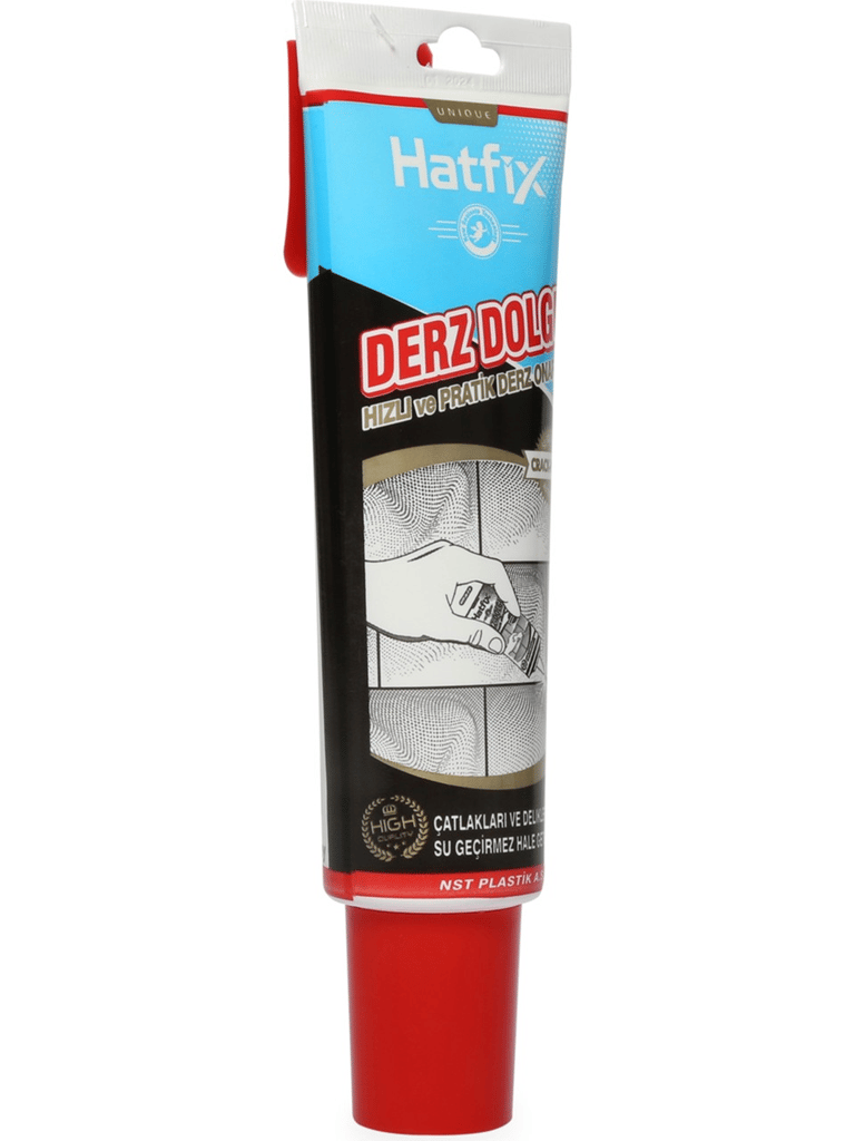 HATFIX Hazır Derz Dolgu 400 gr - Profesyonel Su Geçirmez Çatlamayan Beyaz Fayans Seramik Arası Derz Tamir Macunu