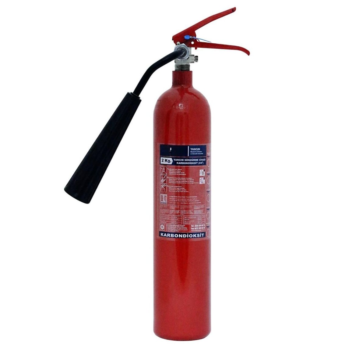 I-ZET 2 KG Karbondioksitli (CO2) Yangın Söndürme Cihazı - Profesyonel Taşınabilir Tip Yangın Tüpü