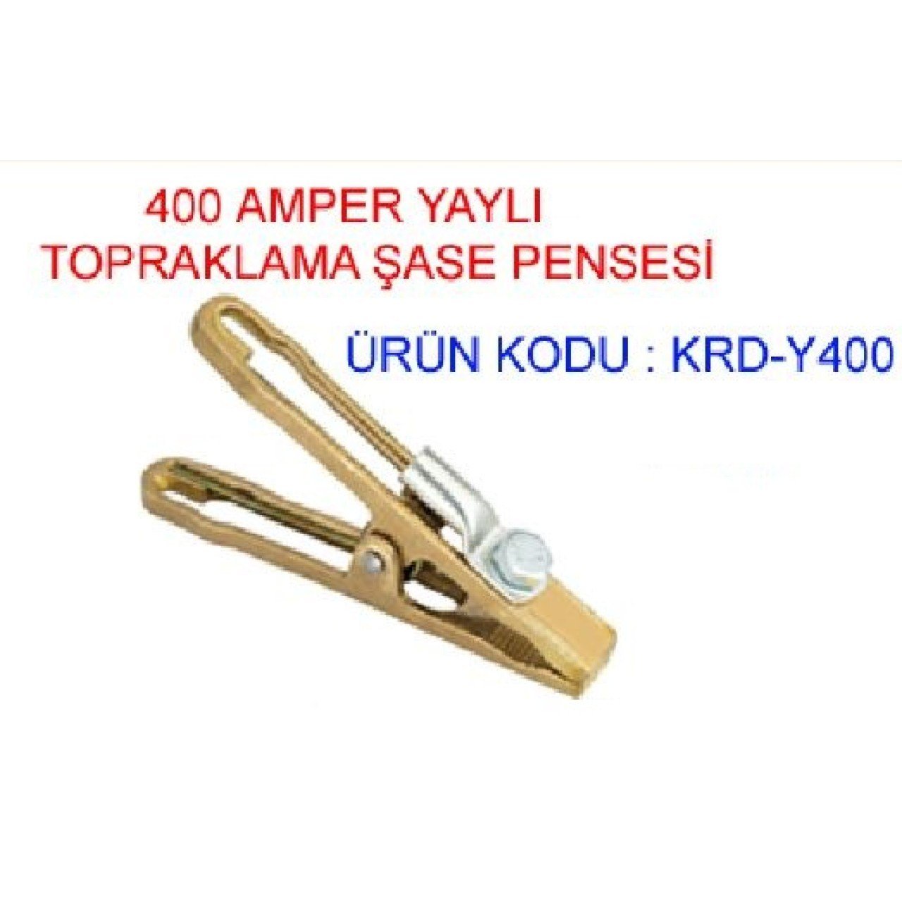 I-ZET Pirinç 400 Amper Yaylı Şase Pensesi - Profesyonel Ağır Hizmet Tipi Kaynak Şase Klemensi 