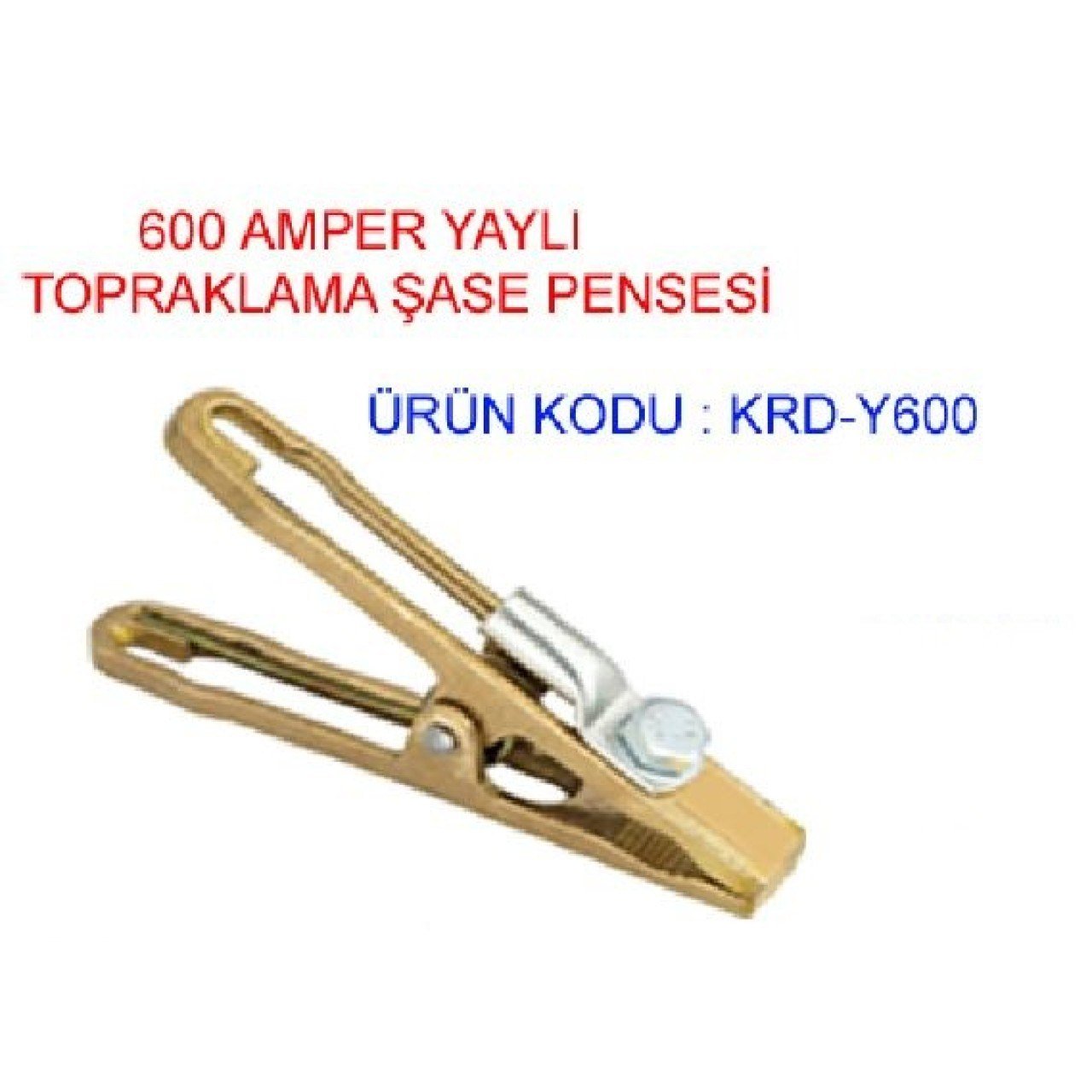 I-ZET Pirinç 600 Amper Yaylı Şase Pensesi - Profesyonel Endüstriyel Ağır Hizmet Tipi Kaynak Klemensi